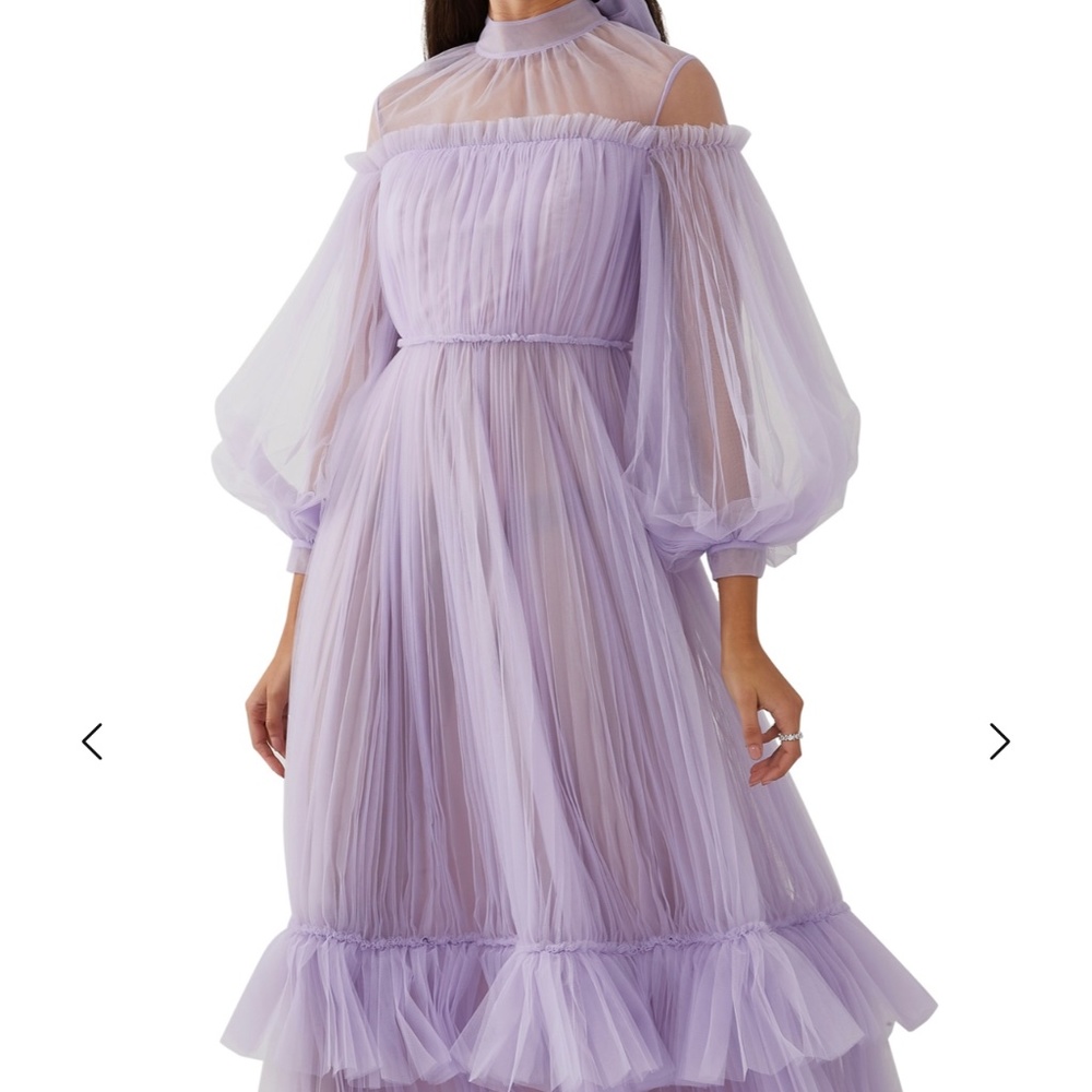 Huishan Zhang Alicia ruffled gown
